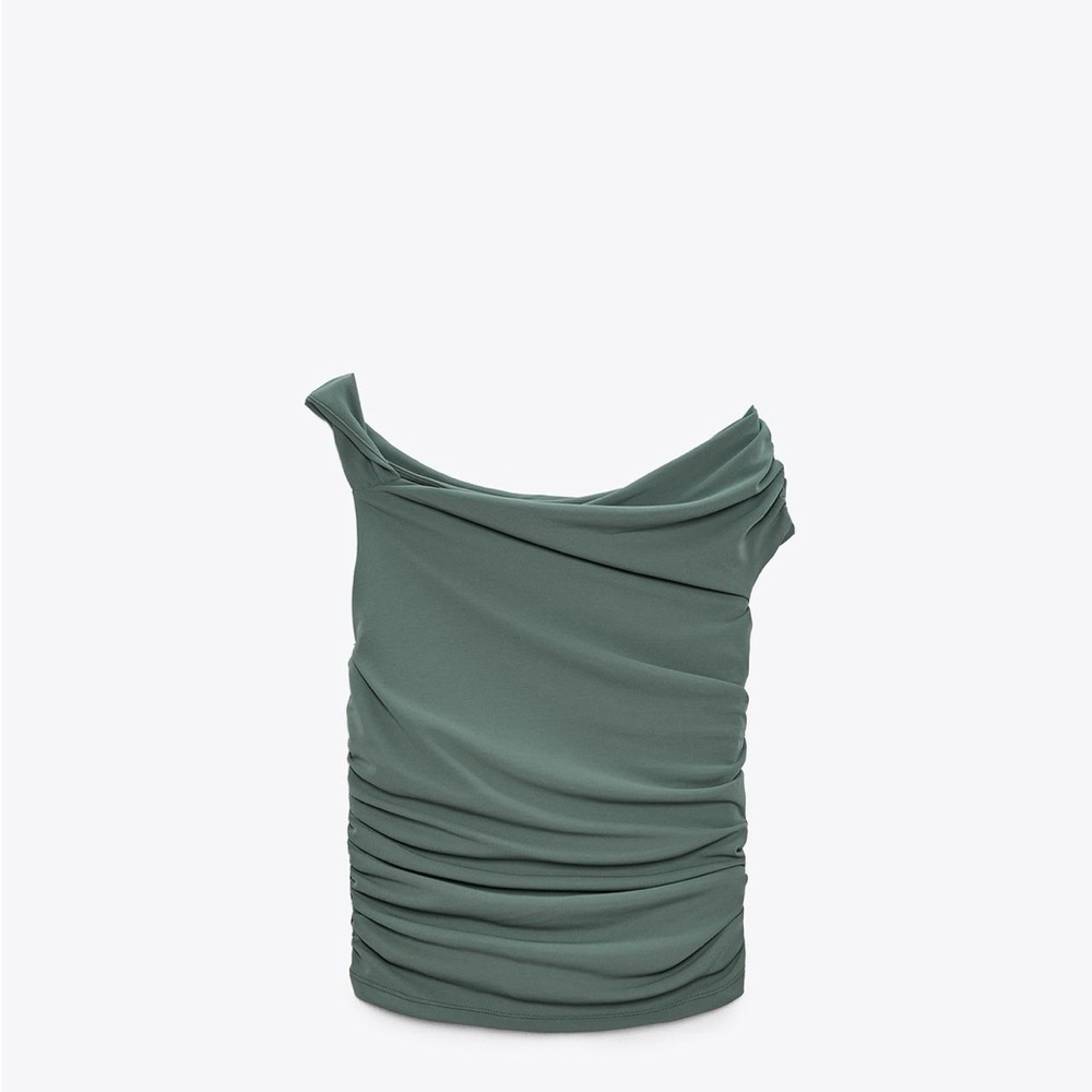 Zara Green Ruched Top